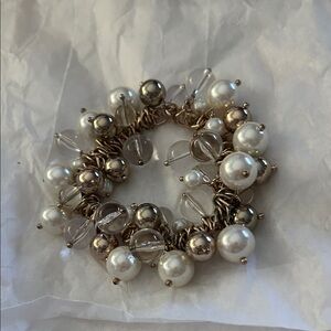 Chico's Gold and  Pearl Bracelet